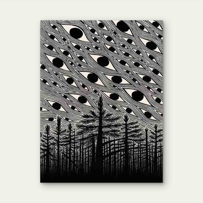 Forest Eyes 60x90cm Metal Print Ready to Hang - Bella Home Decor