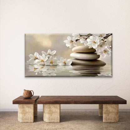 Zen Harmony Artwork Wall Art Canvas Office Home Room Framed 120x60cm