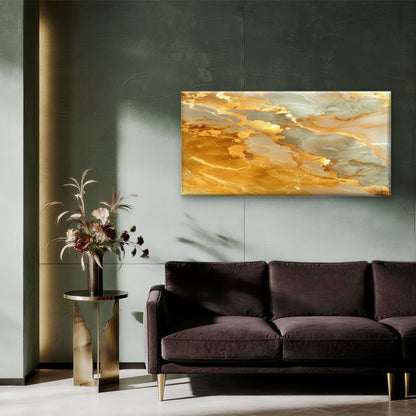 Sage Amber Agate Stone Wall Art Canvas Office Home Room Framed 120x60cm - Bella Home Decor