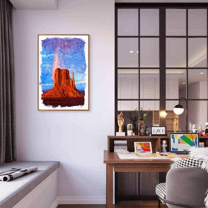Monument Valley USA Desert Rainbow Travel Poster Print Wall Art