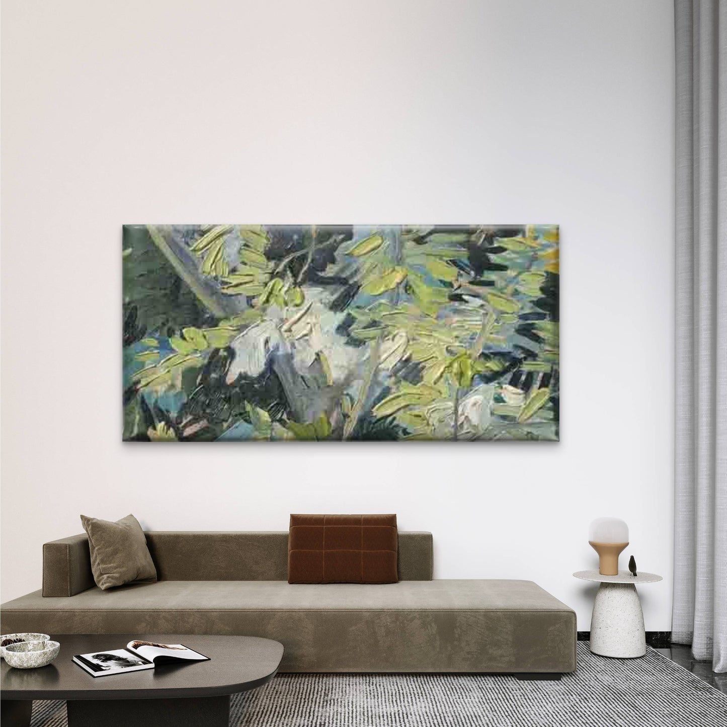 Impressionist Abstract Landscap Wall Art Canvas Office Home Room Framed 120x60cm
