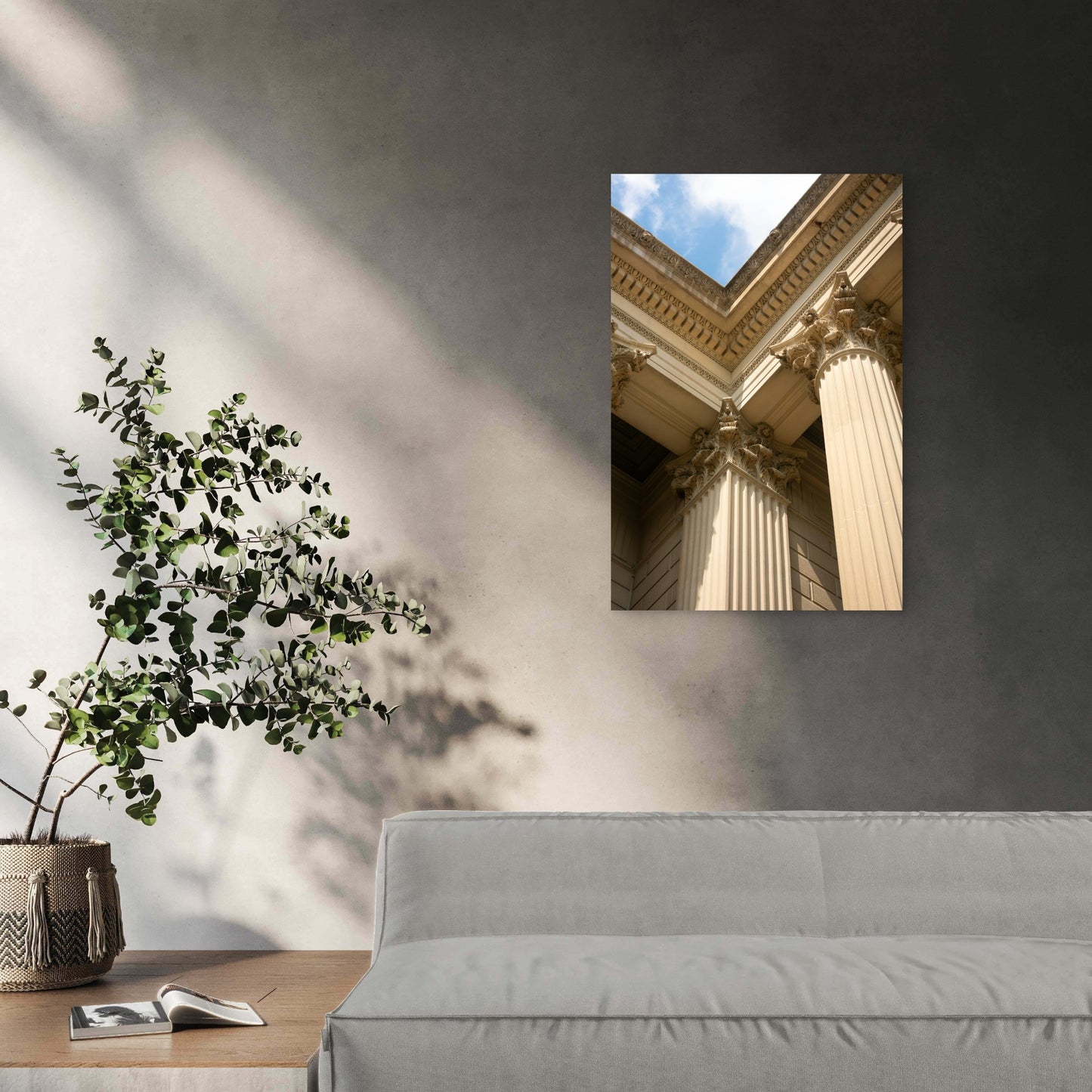Classical Architecture with Corinthian Columns 60x90cm Metal Print Ready to Hang