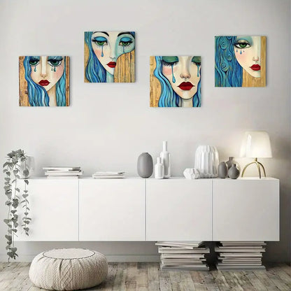 4pcs Hang Stunning Ballerin Wall Art Canvas Framed