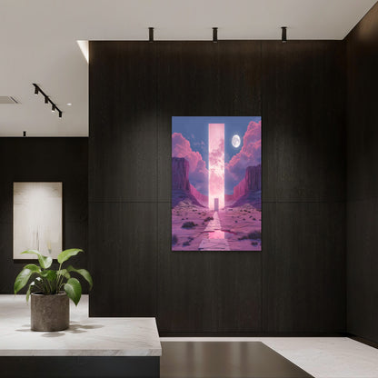 Abstract Fantasy Landscape 40x60cm Metal Print Ready to Hang - Bella Home Decor