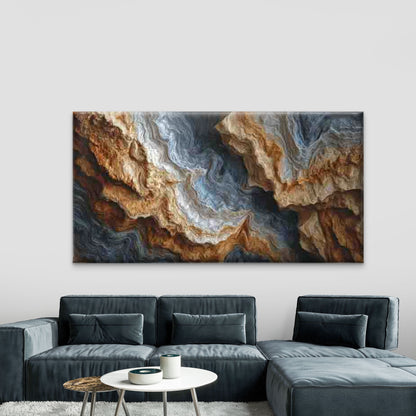 Abstract Waves Wall Art Canvas Office Home Room Framed 120x60cm
