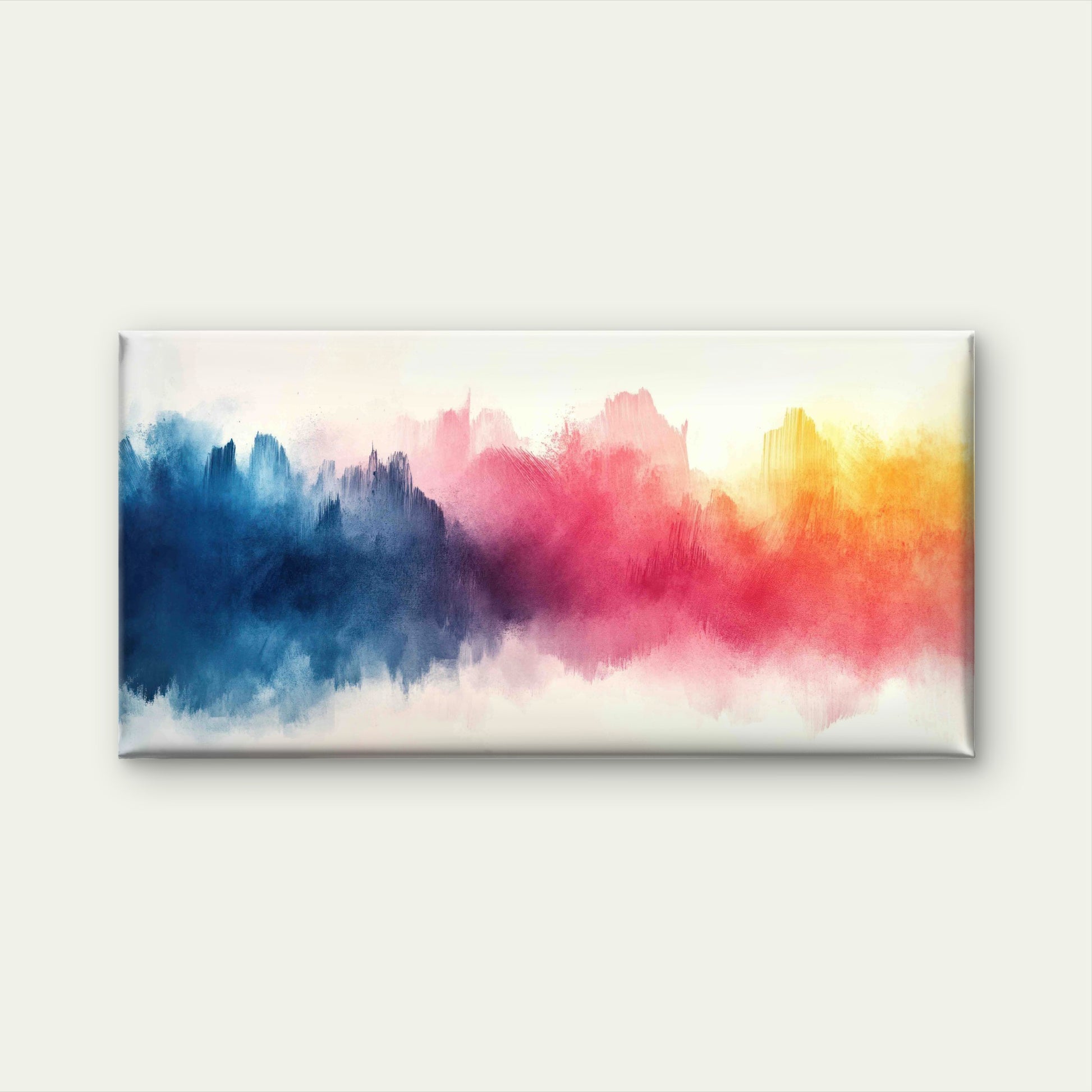 Vibrant Abstract Watercolor Wall Art Canvas Office Home Room Framed 120x60cm - Bella Home Decor