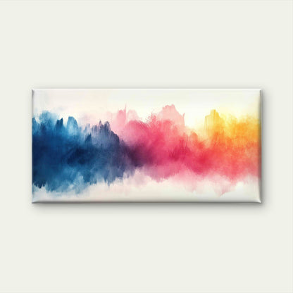 Vibrant Abstract Watercolor Wall Art Canvas Office Home Room Framed 120x60cm - Bella Home Decor