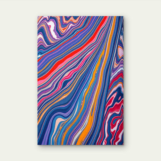 Colorful Striped Pattern 60x90cm Metal Print Ready to Hang