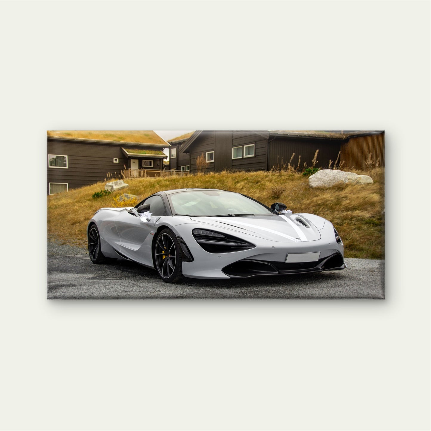 Stunning & Elegant McLaren 720S Wall Art Canvas Office Home Room Framed 120x60cm