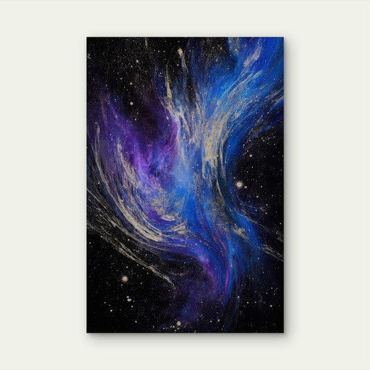 Modern Abstract Celestial Milky Way Art 40x60cm Metal Print Ready to Hang