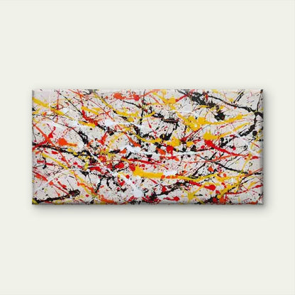 Abstract Color Splash Painting Wall Art Canvas Office Home Room Framed 120x60cm - Bella Home Decor