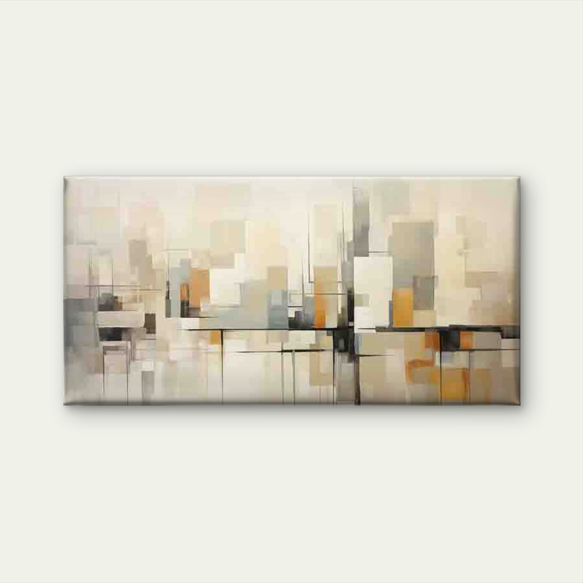 Modern Abstract Geometric Wall Art Canvas Office Home Room Framed 120x60cm - Bella Home Decor