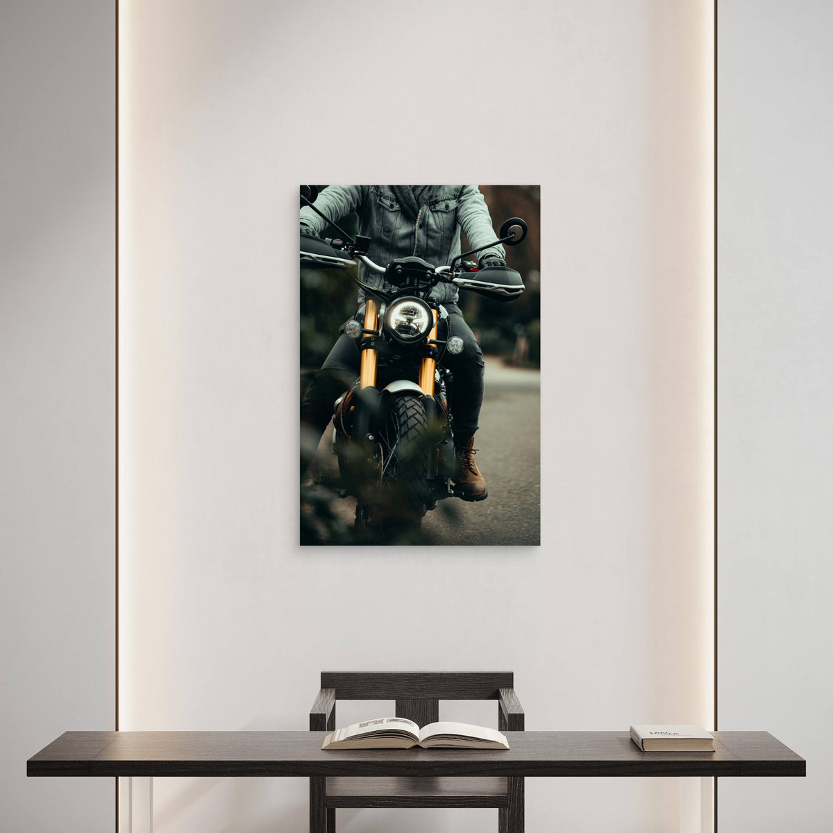 Triumph Scrambler 400X Custom Roadster 40x60cm Metal Print Ready to Hang