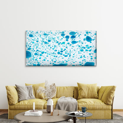 Blue Abstract Oil Bubble Water Wall Art Canvas Office Home Room Framed 120x60cm - Bella Home Decor