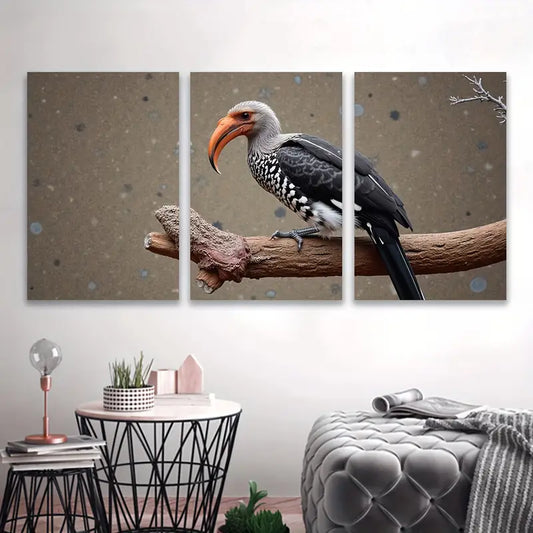 3pcs Bird on Branch Minimalist Nature Art Wall Art Set Canvas Framed 40x60cm - High Quality Print 100% Australian Made Wall Canvas Ready to Hang