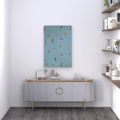 Abstract Swimmers Metal Print Ready to Hang