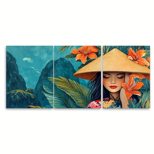 3pcs Vietnam Travel Prints Metal Print Ready to Hang Art