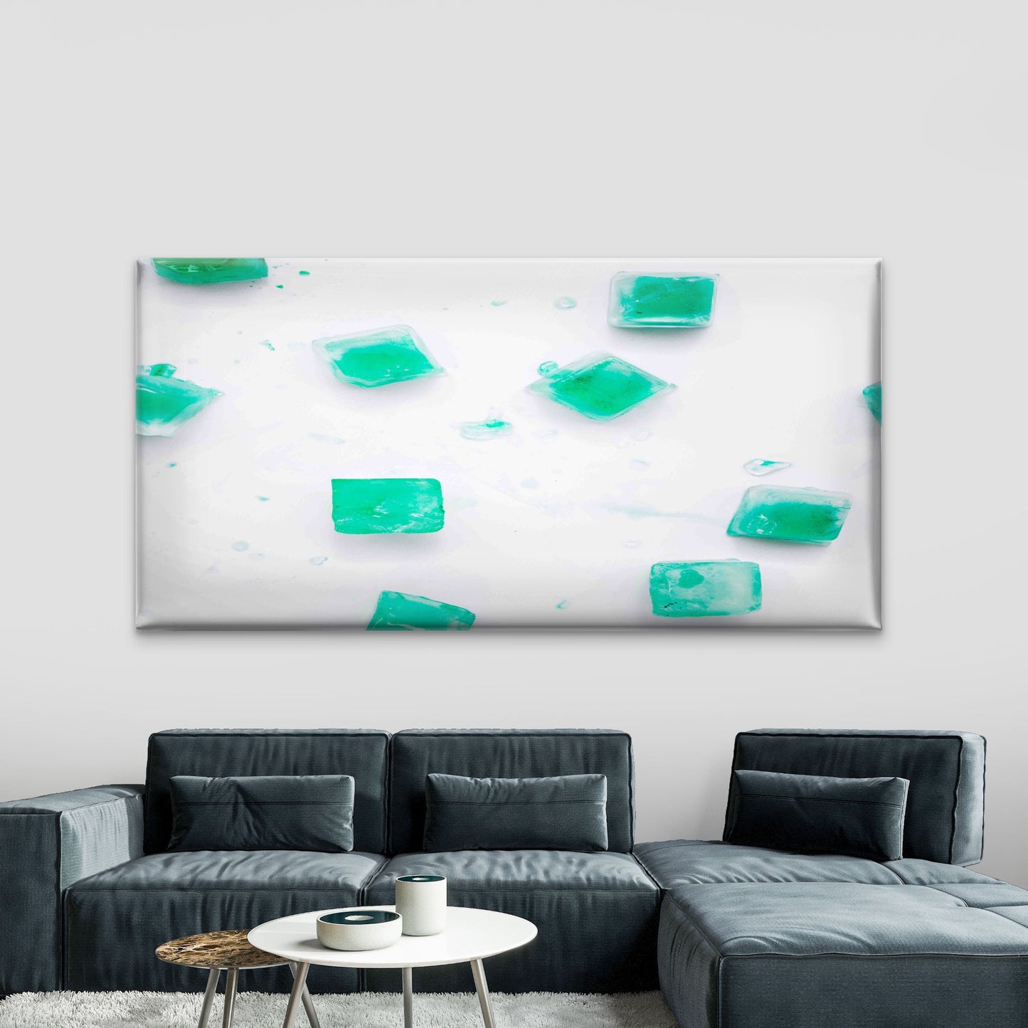Flavored Ice Cubes Wall Art Canvas Office Home Room Framed 120x60cm