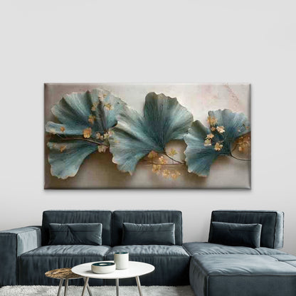 Abstract Ginkgo Leaf Wall Art Canvas Office Home Room Framed 120x60cm