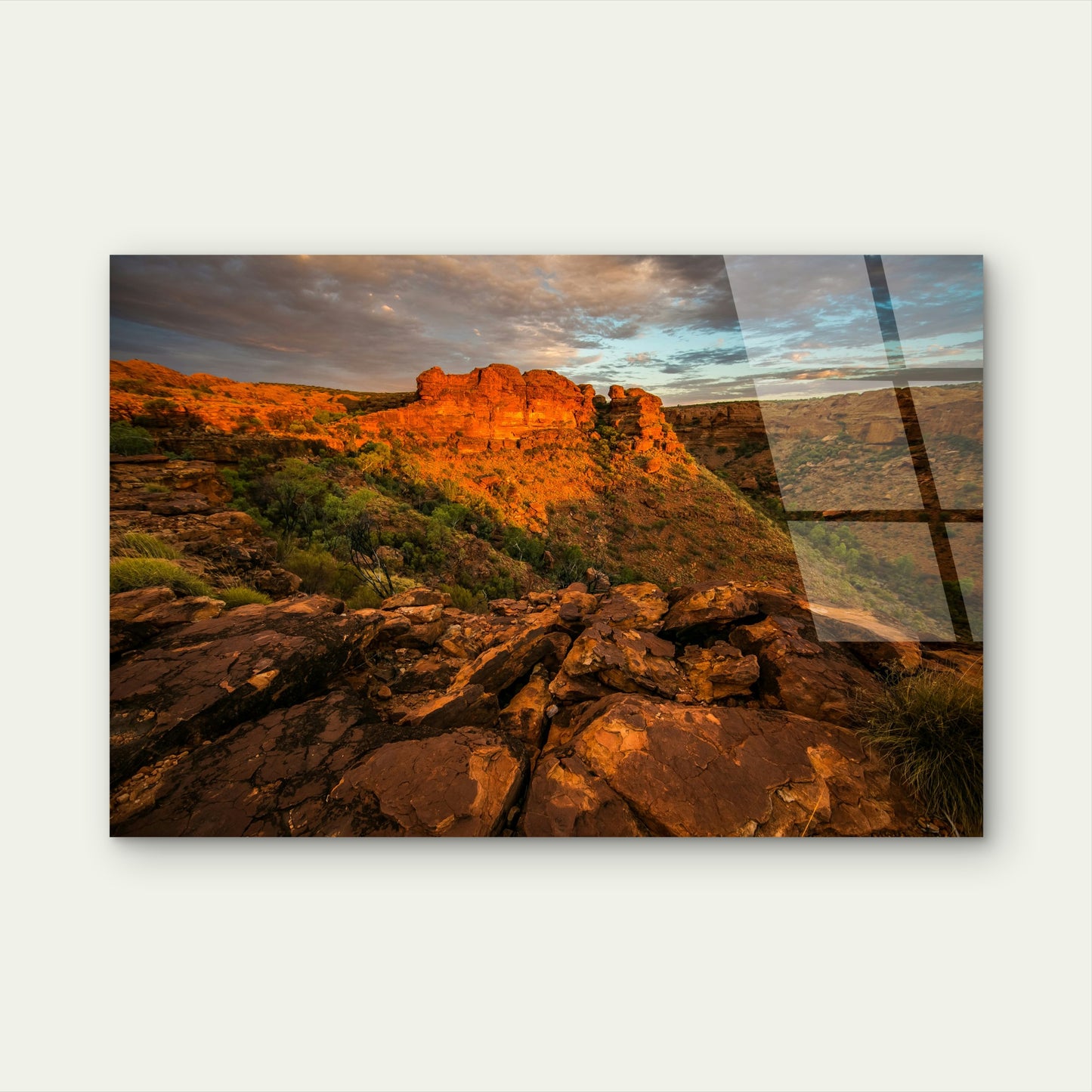 Australia Red Centre Canyon Valley Acrylic Glass Printing Wall Art Australian Made Quality