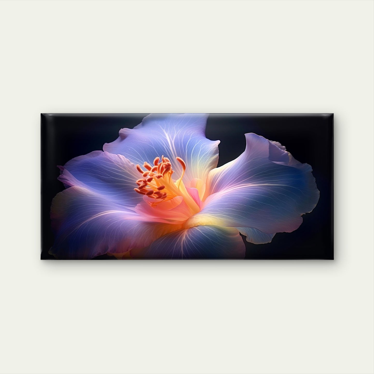 Vibrant Tropical Hibiscus Wall Art Canvas Office Home Room Framed 120x60cm