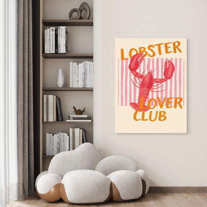 Featuring a Lobster Theme 40x60cm Metal Print Ready to Hang - Bella Home Decor