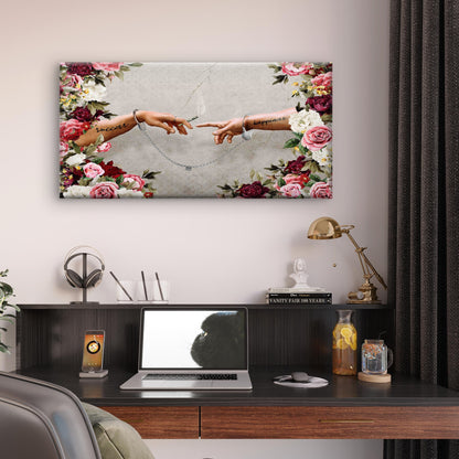 Edgy Renaissance Hand Art Wall Art Canvas Office Home Room Framed 120x60cm