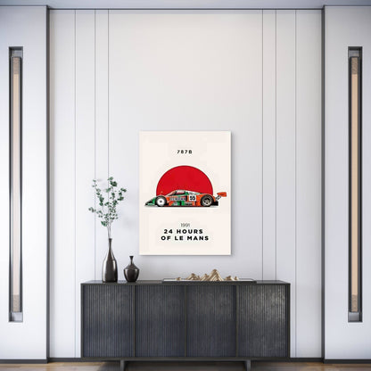 Red and Green Modern Racing Art Metal Print Ready to Hang - Bella Home Decor