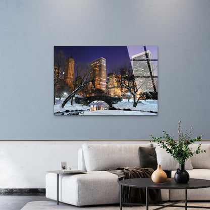Central Park Gapstow Bridge Acrylic Glass Printing Wall Art Australian Made Quality