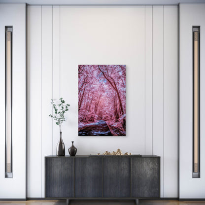 Enchanting Cherry Blossom Tunnel Metal Print Ready to Hang