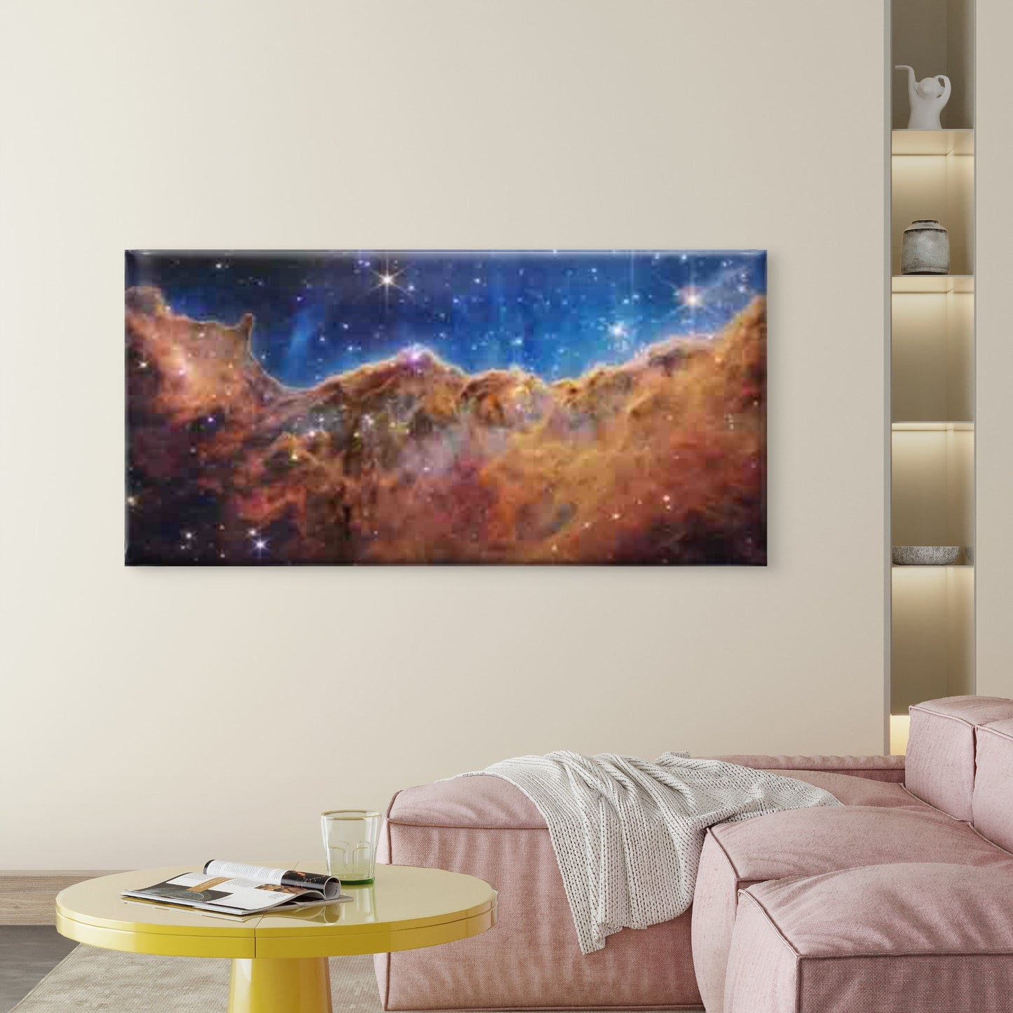 Cosmic Nebula And Starry Sky Wall Art Canvas Office Home Room Framed 120x60cm