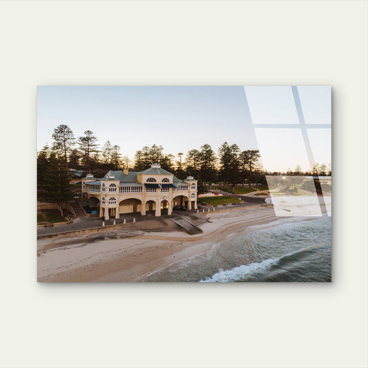 Cottesloe Beach Indiana Pavilion Ocean Acrylic Glass Printing Wall Art Australian Made Quality