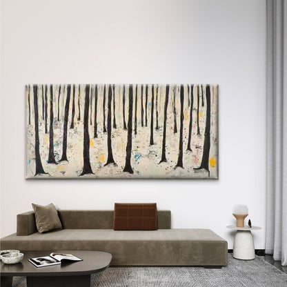 Abstract Art Neutral Tones Wall Art Canvas Office Home Room Framed 120x60cm - Bella Home Decor