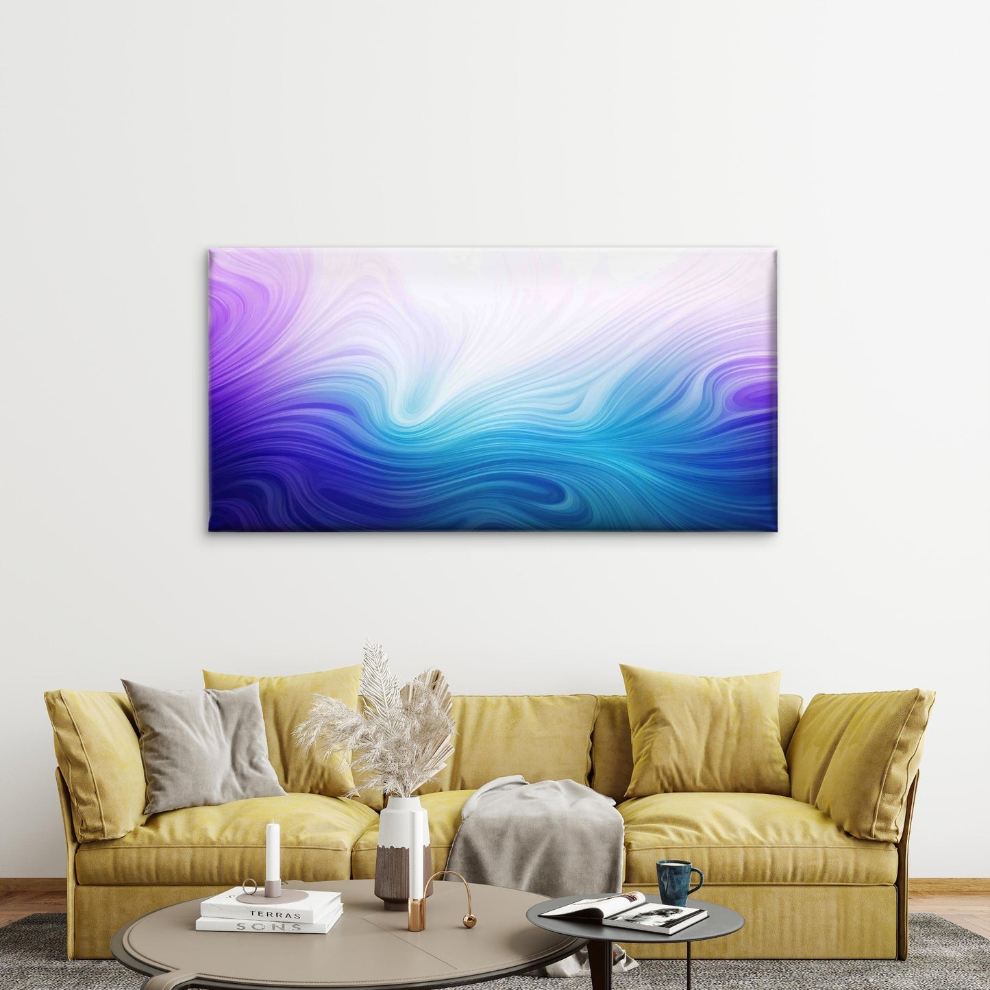 Abstract Graphic Element Wall Art Canvas Office Home Room Framed 120x60cm - Bella Home Decor
