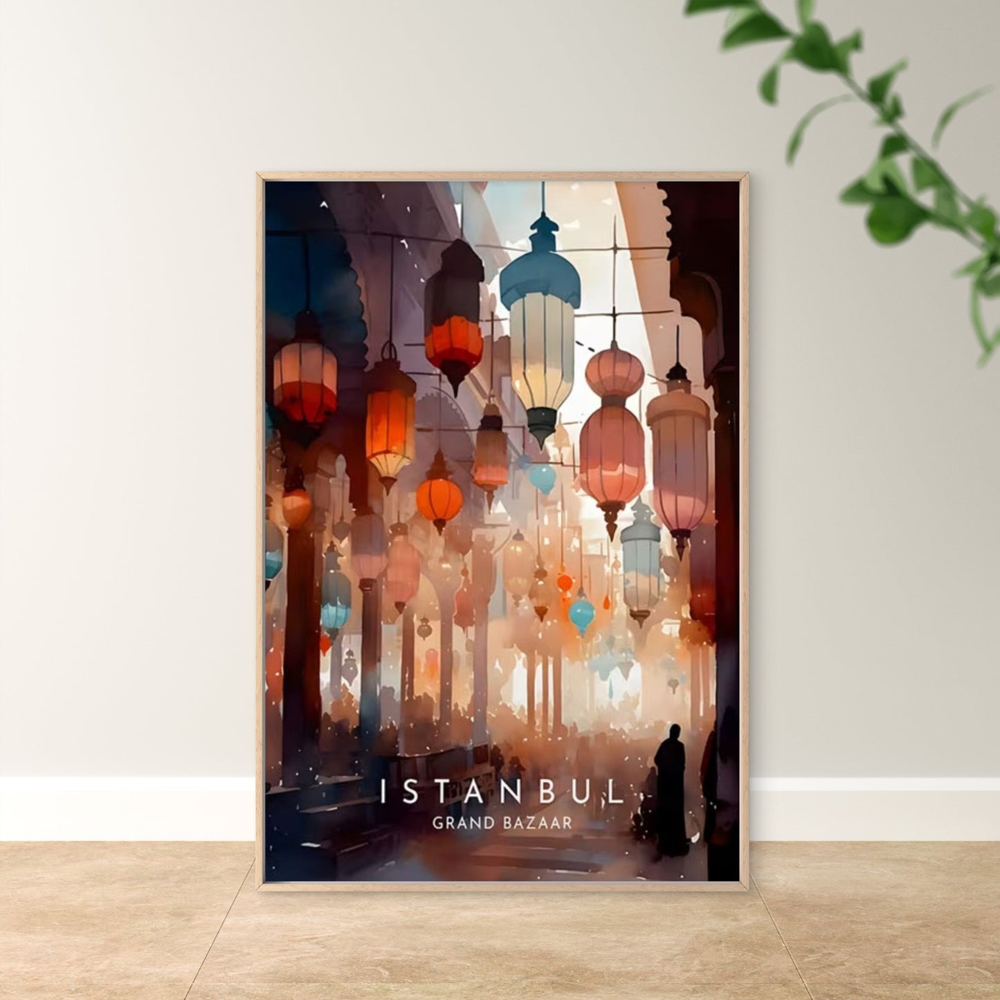 Grand Bazaar Turkish Market Streets Travel Poster Print Wall Art