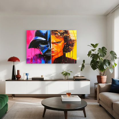 Sci-Fi Villain and Hero Tempered Glass Printing Wall Art Australian Made Quality