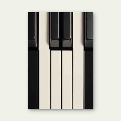Piano Keys Music-Themed 60x90cm Metal Print Ready to Hang - Bella Home Decor