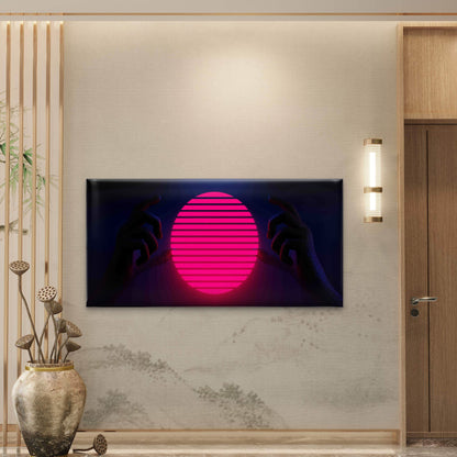 Futuristic Cyberpunk City Wall Art Canvas Office Home Room Framed 120x60cm - Bella Home Decor