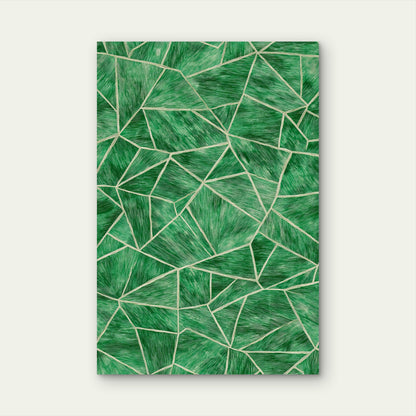 Shattered Emerald Geometric Design 40x60cm Metal Print Ready to Hang