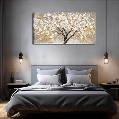 Modern Minimalist Cherry Blossom Wall Art Canvas Office Home Room Framed 120x60cm - Bella Home Decor