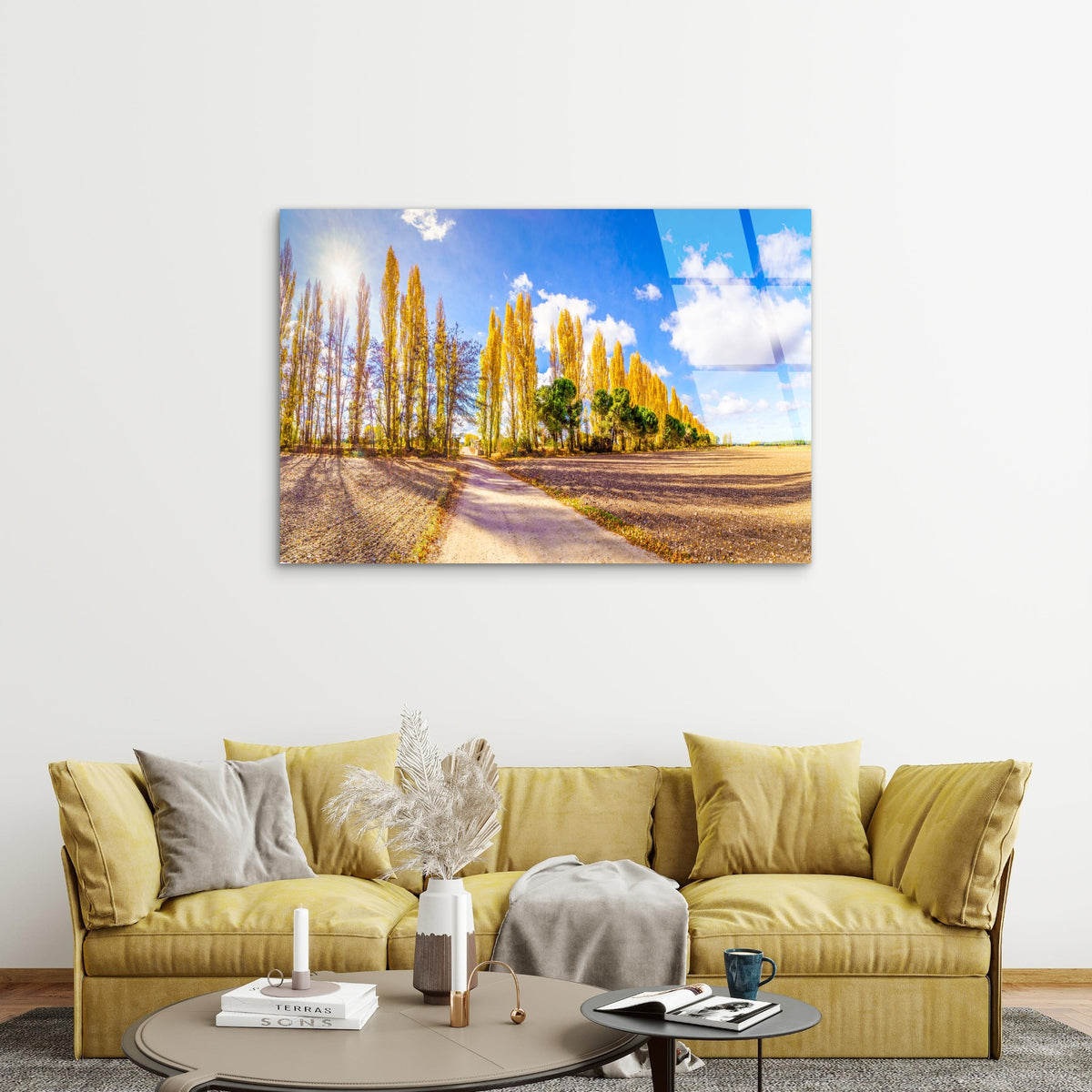 Gould Memorial Drive Marysville Autumn Acrylic Glass Printing Wall Art Australian Made Quality