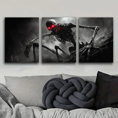 3pcs Hell-Monster Theme Metal Print Ready to Hang Art