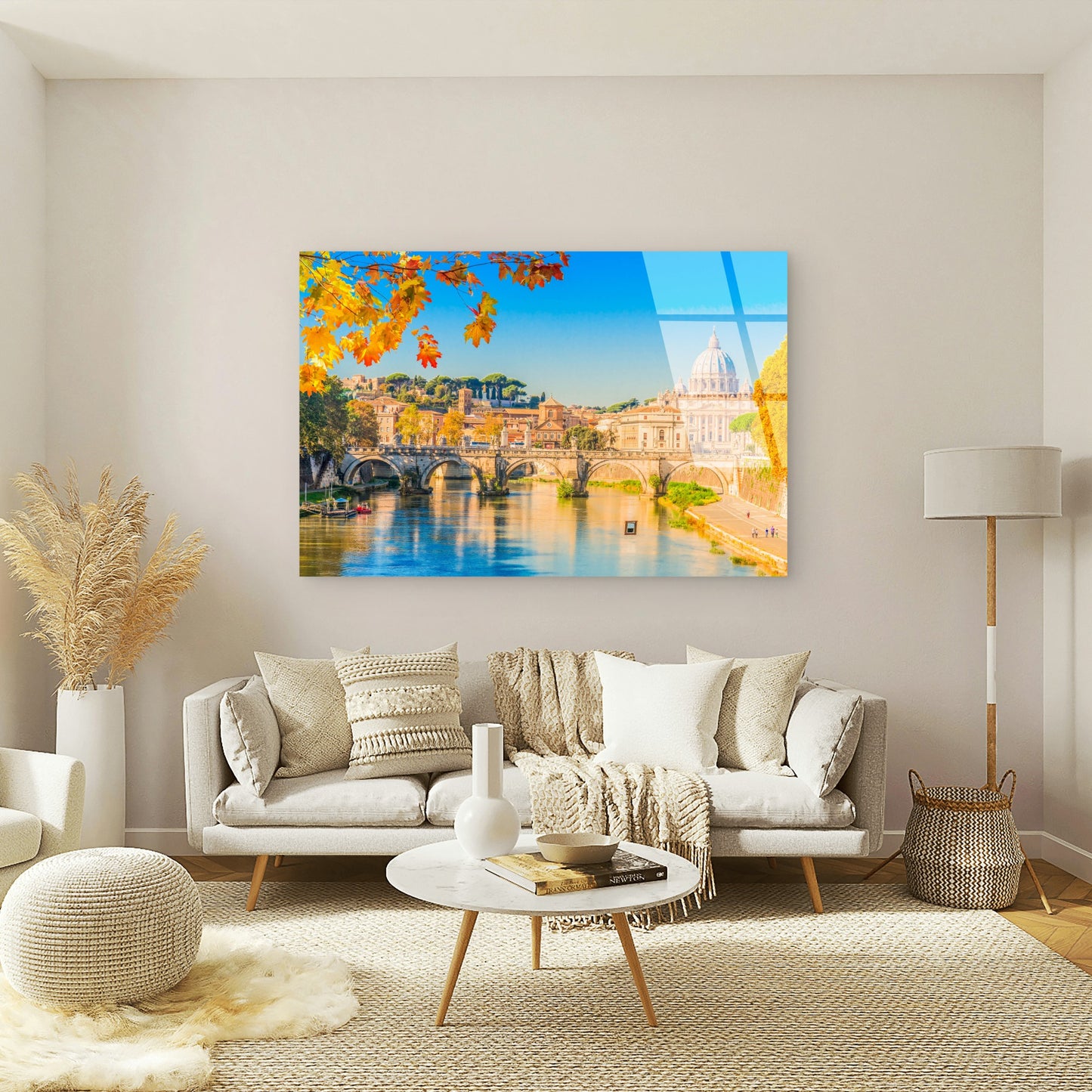 Rome Italy Saint Peter Basilica Tiber Acrylic Glass Printing Wall Art Australian Made Quality