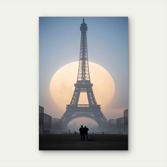 Beautiful Photorealistic Moon 40x60cm Metal Print Ready to Hang