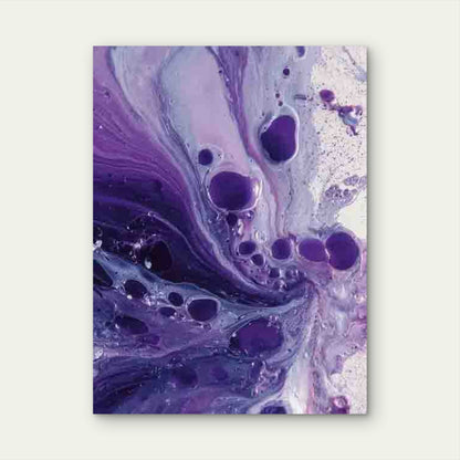 Abstract Purple Paint In Water 60x90cm Metal Print Ready to Hang