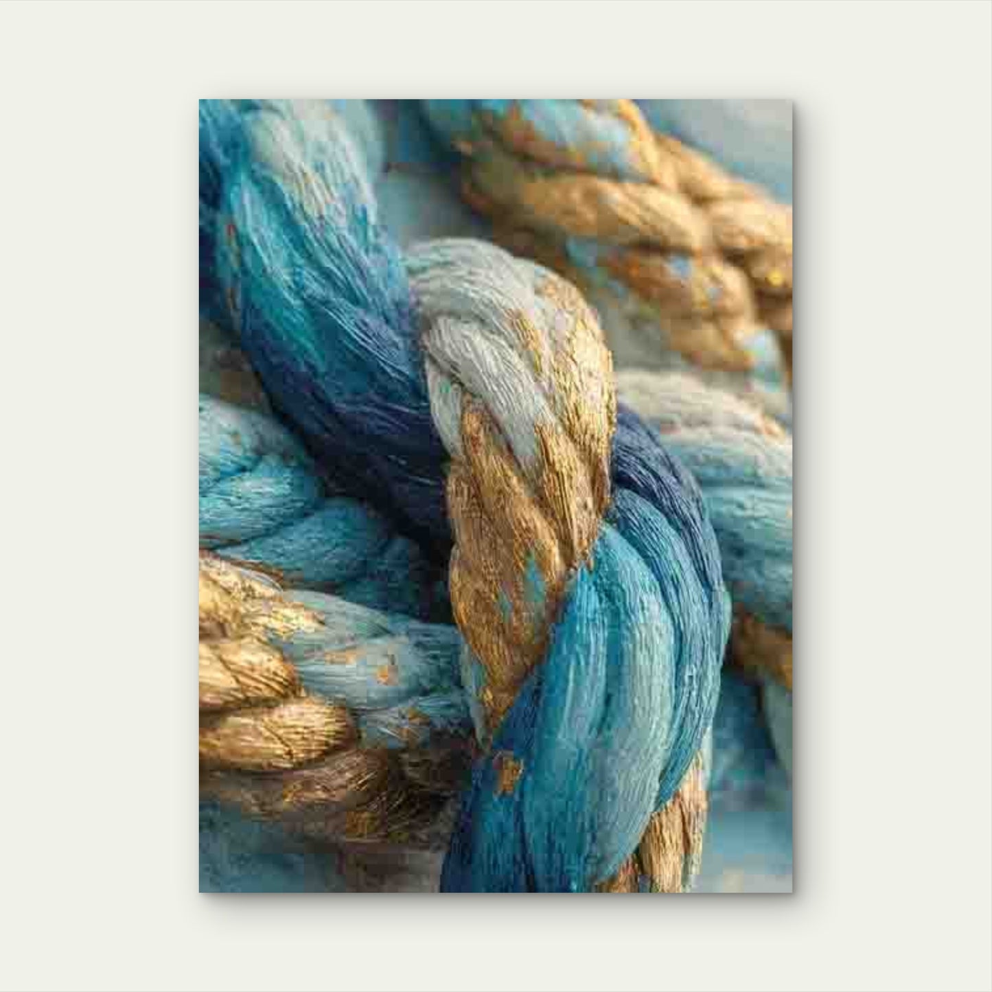 Ocean Rope, Nautical Decor 60x90cm Metal Print Ready to Hang