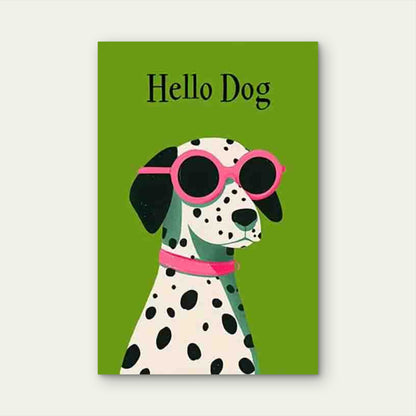 Cool Dalmatian Puppy 60x90cm Metal Print Ready to Hang