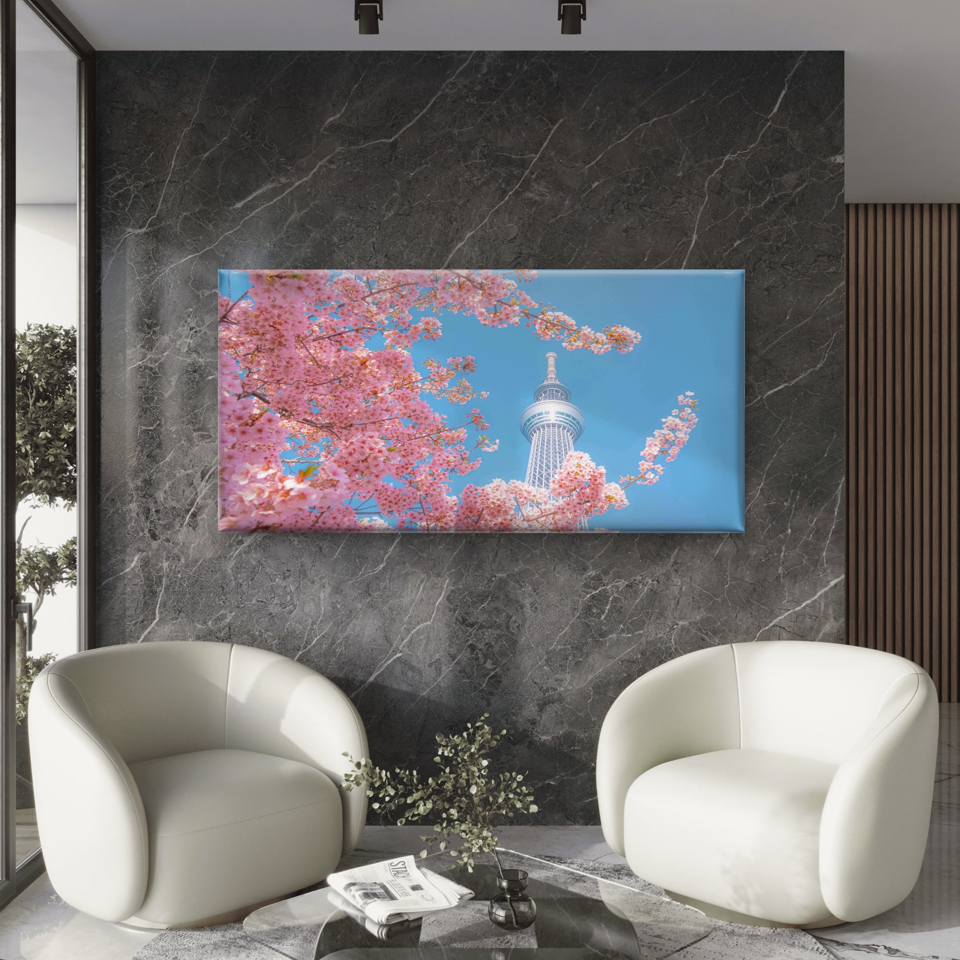 Spring Splendor At Tokyo Wall Art Canvas Office Home Room Framed 120x60cm - Bella Home Decor
