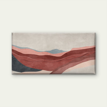 Modern Boho Terracotta Mountain Wall Art Canvas Office Home Framed 120x60cm