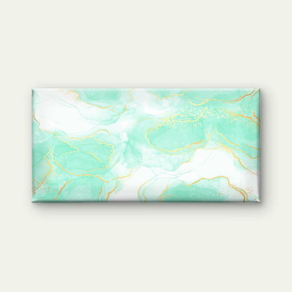 Mint Marble Gold Vein Wall Art Canvas Office Home Room Framed 120x60cm